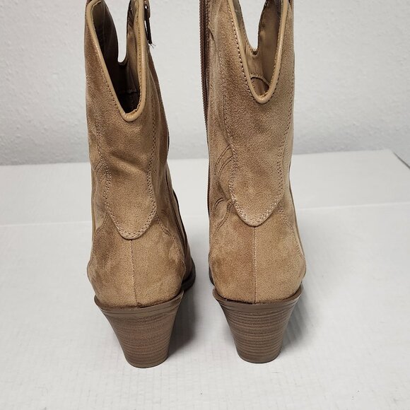 Universal Thread Women's Size 11M Jacey Tan Faux Suede Country Western Boots - Picture 4 of 11